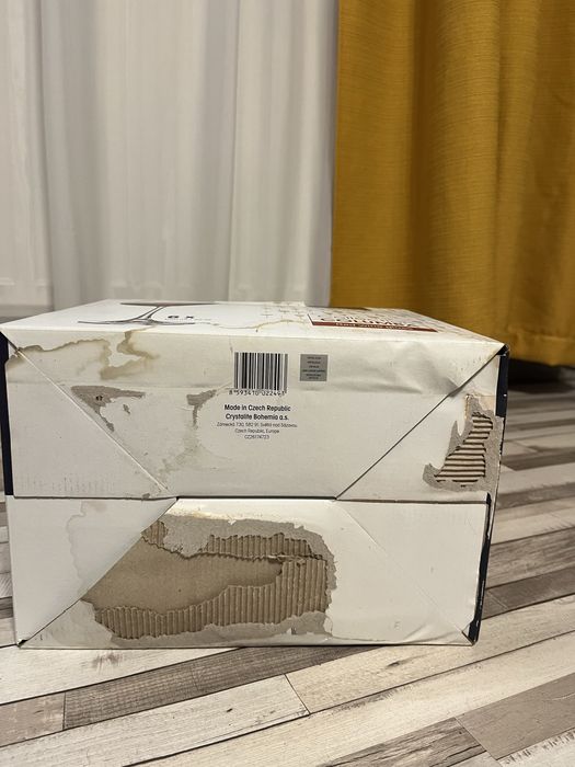 Set 6 pahare vin, sticla cristalina, Crystalite Bohemia, Columbia