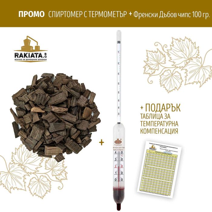 Спиртомер 35 До 70 %, С Вграден RL Термометър 0 До 40 Градуса,20200160