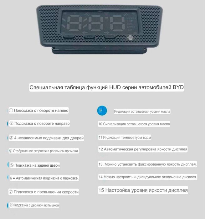 HEAD UP дисплей на лобовое стекло