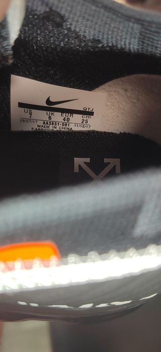 Nike Air Vapormax  Off-White, номер 40