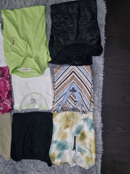 Lot 9 bluze / tricouri / topuri damă XL