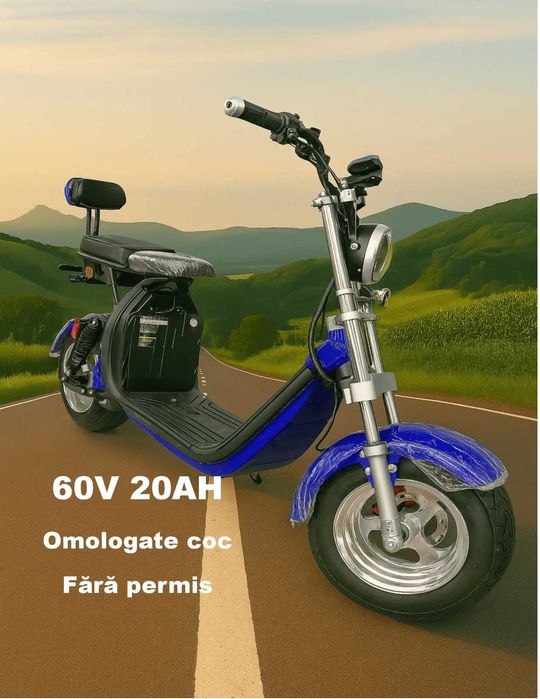 Scuter electric Harley baterie 20 Ah red