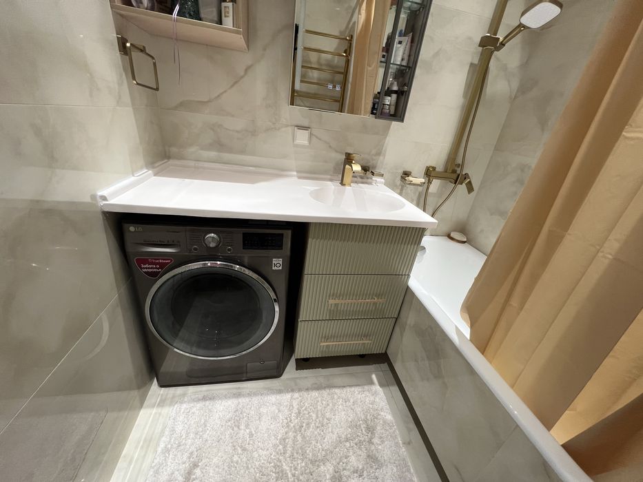 Раковина 120/50 со столешницей над стиральной машиной