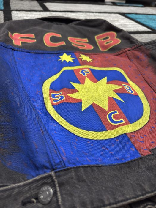 Jacheta Jeans personalizata FCSB