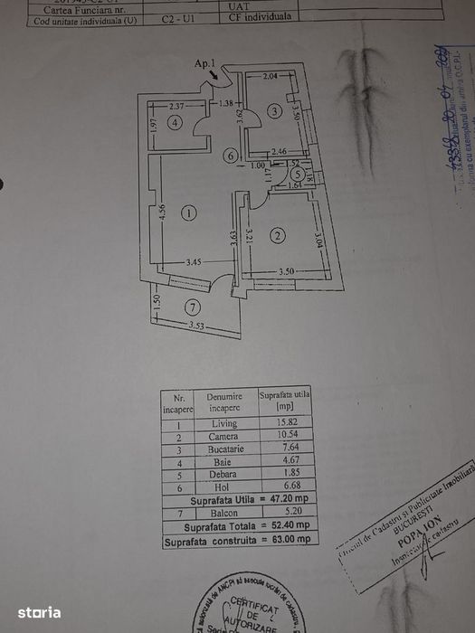 Apartament 2 camere cu balcon, Bucureștii Noi