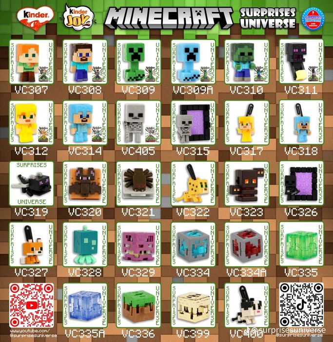Фигурки Minecraft  / Kinder Joy