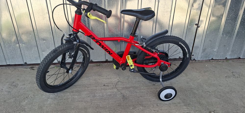 Bicicleta Btwin 16" Racing 900, Aluminiu, pentru copii 4-7 ani.