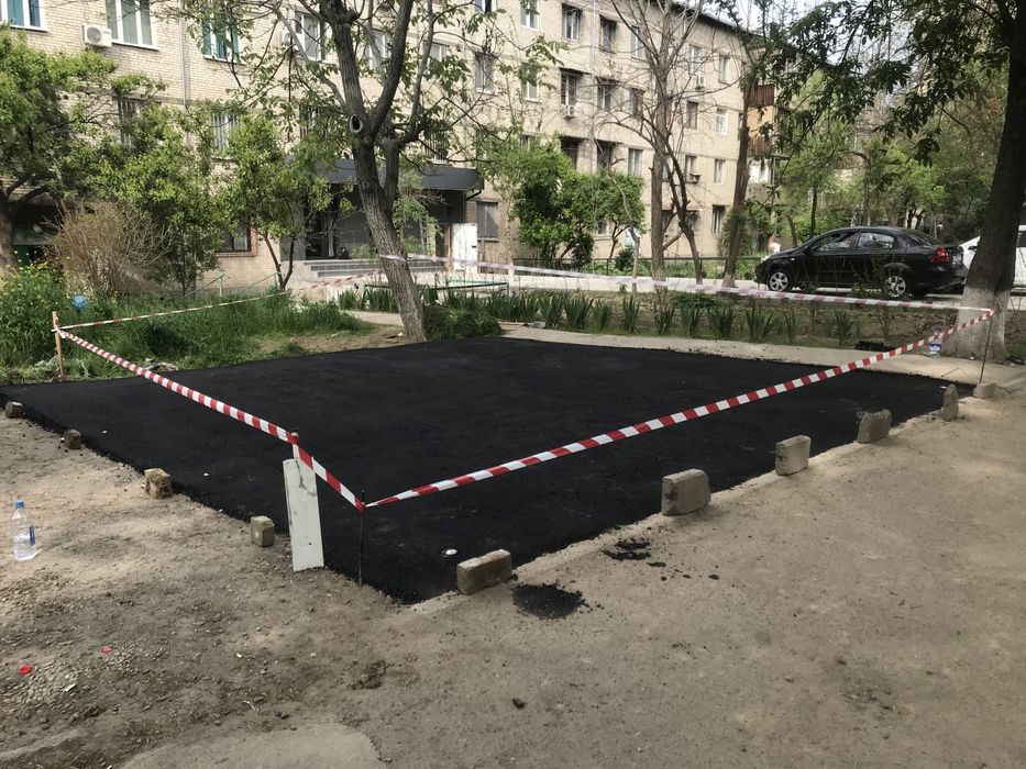 Разметка дорожная и Асфальтирование.Стоянки.Парковки.Махалли.Дворы.