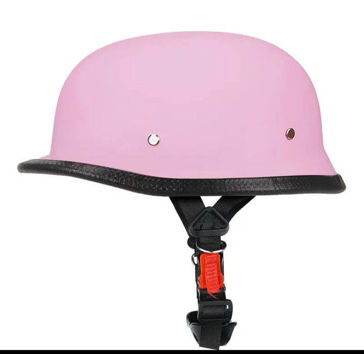 Casca motocicleta retro roz