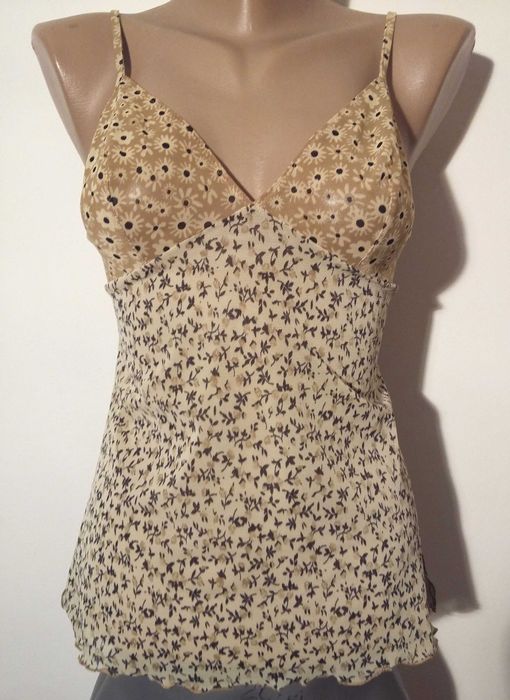 Maieu extra fin casual de corp model PatchWork imprimeuri floricele