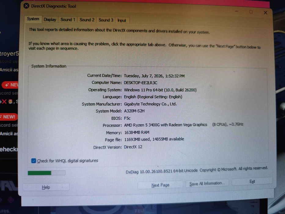 PC gaming RX 580 8 GB vram, 16 GB ram