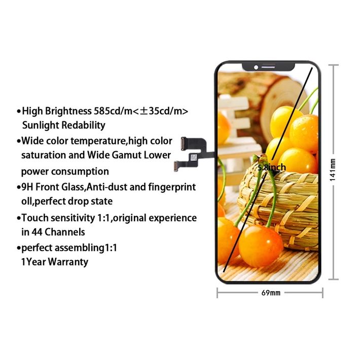 Display pentru iphone X Xs Xs max Xr 11 12 13 14 15 16  pro Max plus