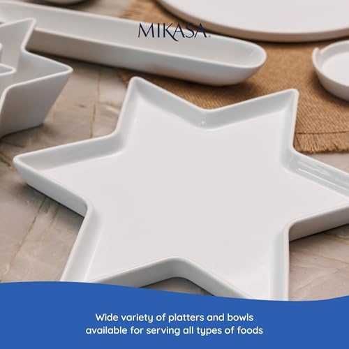 Нова Mikasa порцеланова звезда чиния 30см за предястия десерти кухня