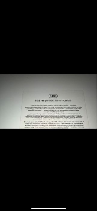 Apple iPad Pro 11“ 64GB Wi-Fi + Celular