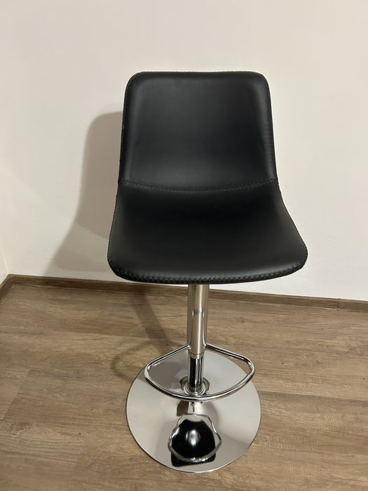 Scaun bar BROAGER negru/crom