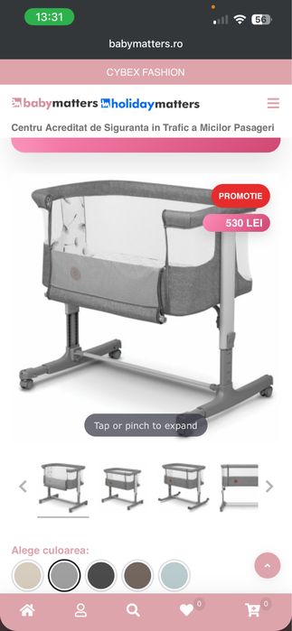 Co-sleeper Lionelo Aurora