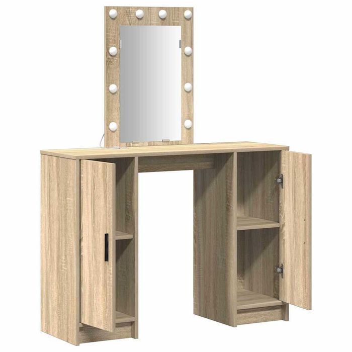 Masă de toaletă maro 102 x 33 x 135 cm lemn stratificat VidaXL