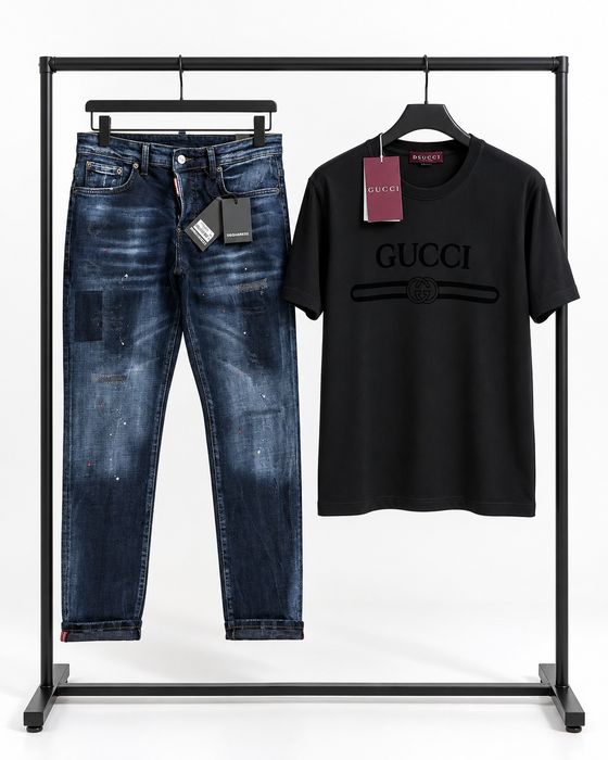 Мъжки Дънки + Тениска Dsquared2