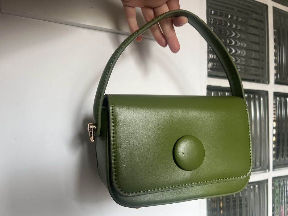 Geantă Meli Melo verde gentuta crossbody mână umăr