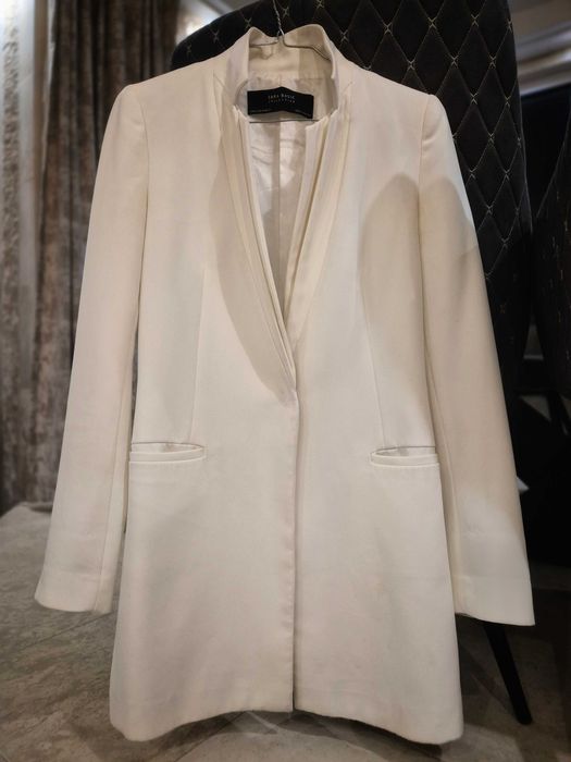 Сако/бейзър Zara, размер XS, цвят слонова кост
