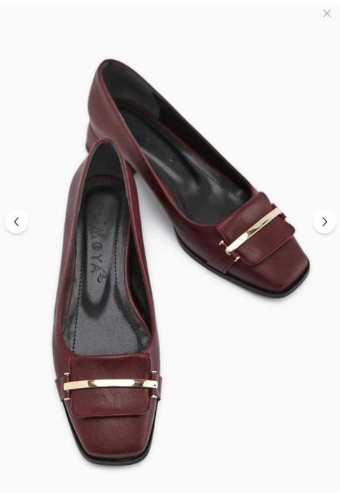 Limoya Burgundy дамски обувки с нисък ток