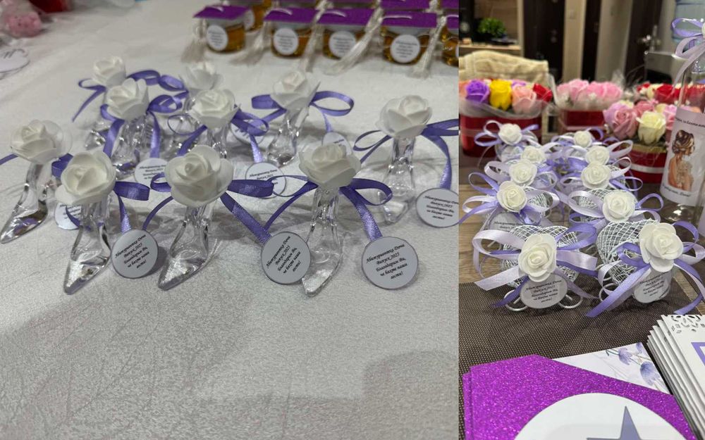 Подаръчета за гости за събития (сватба, абитуриентски бал, кръщение)