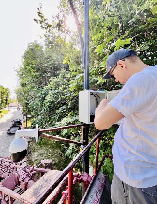 Установка ip камера видеонаблюдение