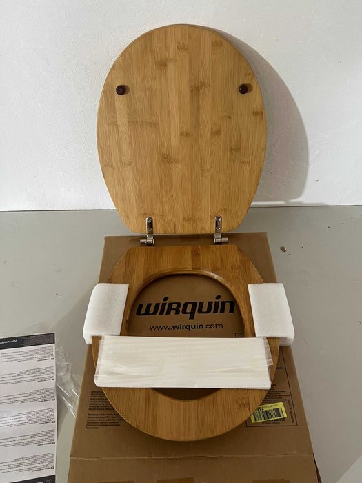 Wirquin Casual Line Bamboo Nature 20719732 – Capac WC din bambus natural cu închidere lentă (Soft Close)