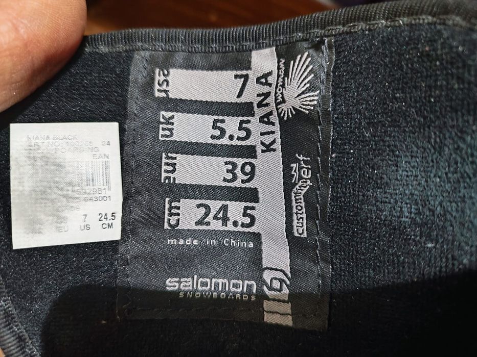 Ботинки для сноуборда salomon размер 24,5