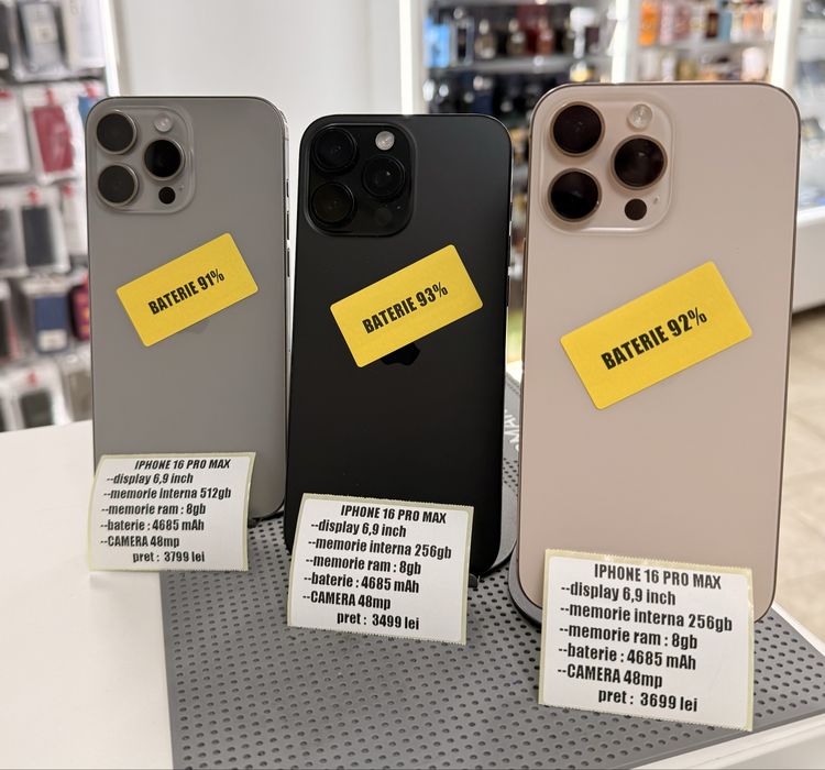 iPhone 16 Pro Max cu GARANTIE