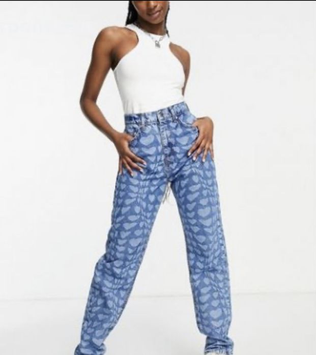 Широки дънки с висока талия