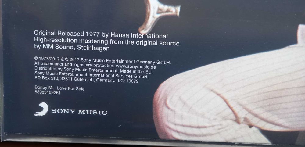 Грамофонна плоча Boney M – Love For Sale