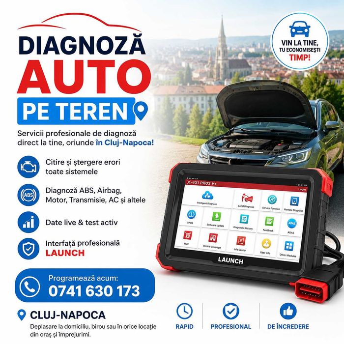 Servicii diagnoza auto. Tester auto / Diagnoza auto si tester auto pe teren. Toata gama auto.