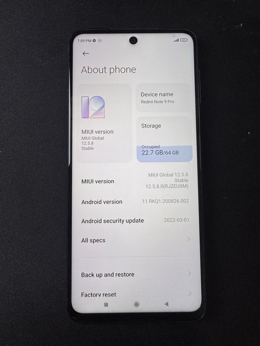 Vand telefon Xiaomi Note 9 Pro