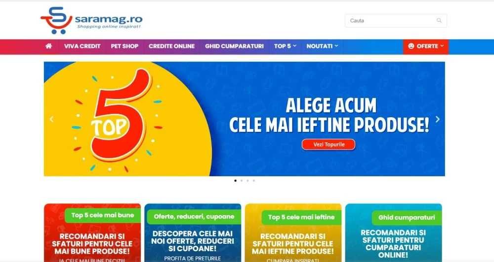 Vând site saramag.ro portal oferte & ghiduri, 300+ articole SEO,