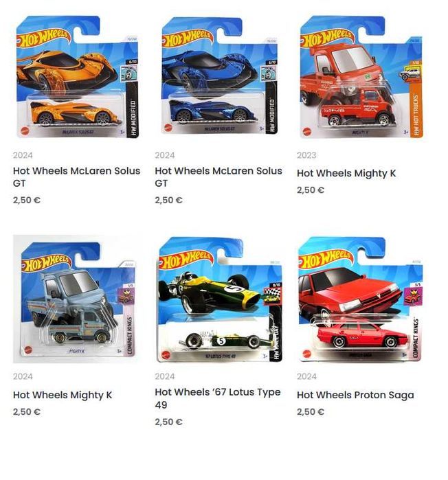 Метални колички Hot Wheels Mainline