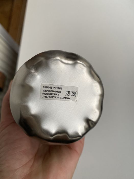 Sticla Termos din Inox, Pereti Dubli, 0.5 L, Negru Lucios