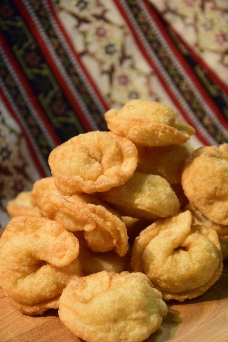 қаттама,  қуырылған пельмен, етті бәліш