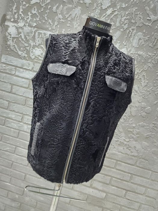 МУЖСКАЯ жилетка из Афганского каракульа