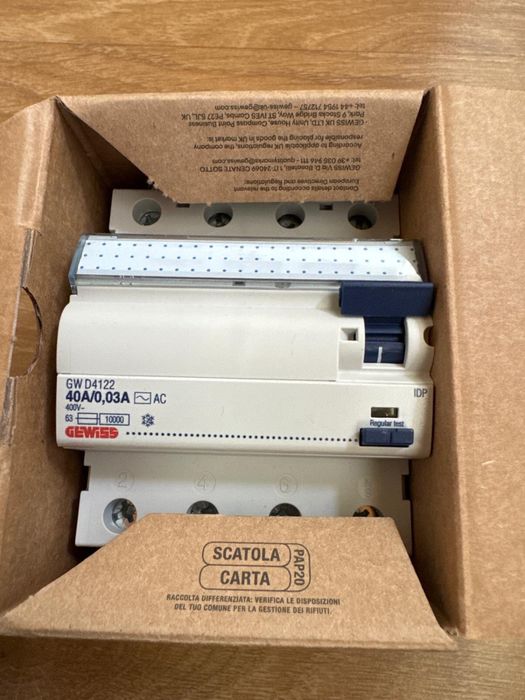 siguranțe electrice Gewiss , diferentiale , disjuctoare, MCB , RCBO