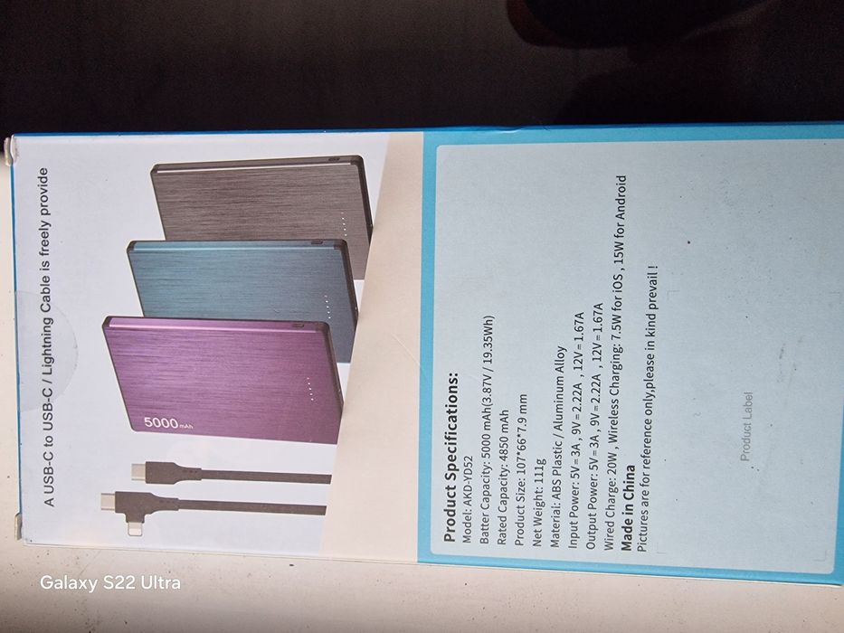 20W Magnetic Power Bank 5000mAh Super Fast Charging Wireless Magsafe P