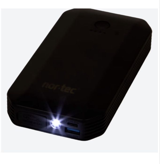 Dispozitiv multifunctional Nor-Tec, starter auto, power bank 7200 mAh, portabil, lanterna LED, husa inclusa