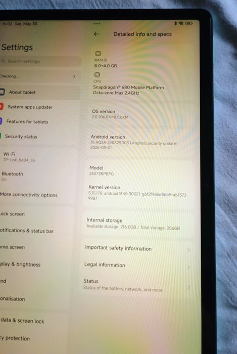 Redmi Pad SE 8GB ram / 256gb rom - cutie + încărcător + folie aplicată