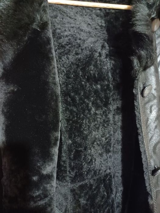 Дамски кожух естествена агнешка кожа