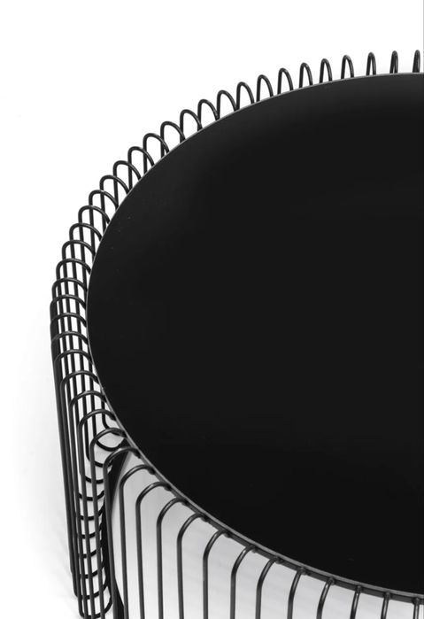 Дизайнерски нови холни маси Wire Black от Kare (2 бр.)