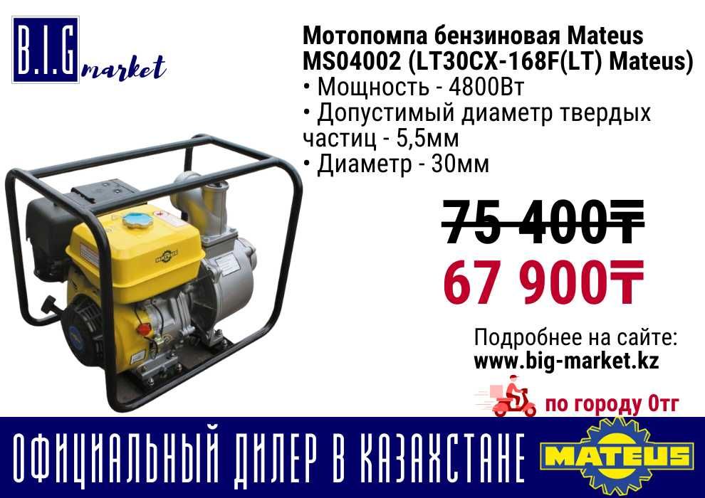 Мотопомпа MATEUS с гарантией