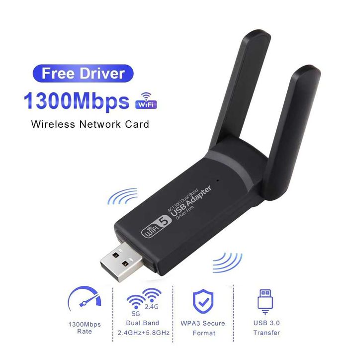 WIFI USB Адаптер 2.4/5Ghz, от 150 до 1300Мбит + Bluetooth. Доставка.