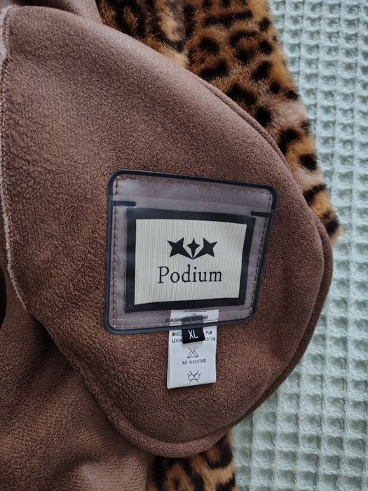 Эко шуба леопард