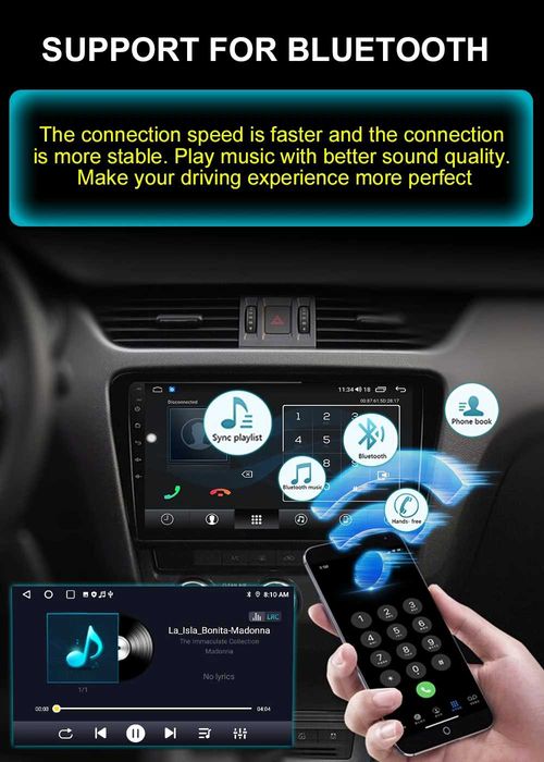 Navigatie Android 4GB RAM+ 64GB VW GOLF 5 6 PASSAT B6 B7 CC SEAT SKODA