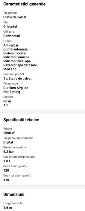 Statie de calcat Tefal Express Anti-calc